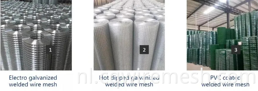 PVC gecoate gegalvaniseerde gelaste mesh euro hek draadrol 1.7/2,2 mm 100x50 mm netten tuinieren courtyard park softgroen grijze kleur